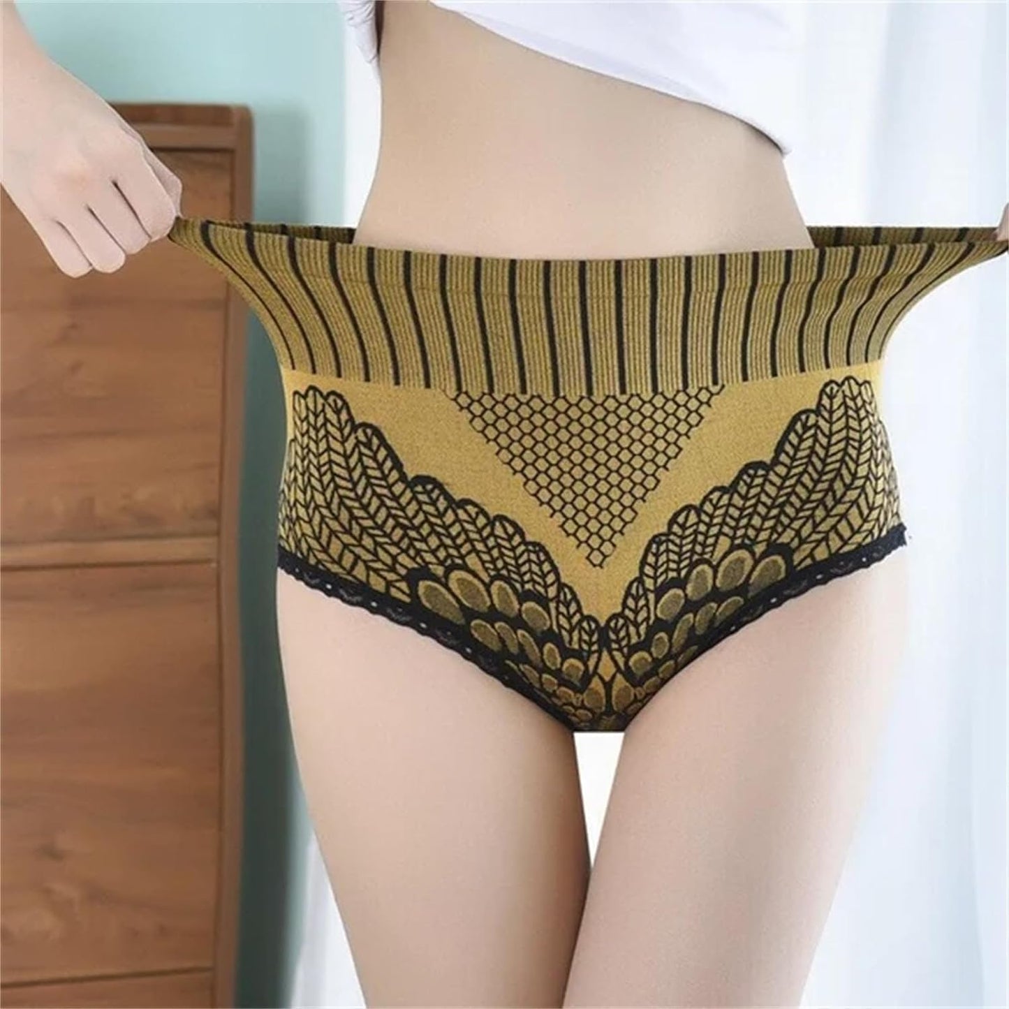 🔥Poslední den 50% sleva🔥🔥【7 kusů】🦋[40-85kg] Dámské kalhotky s vysokým pasem pro regulaci bříška