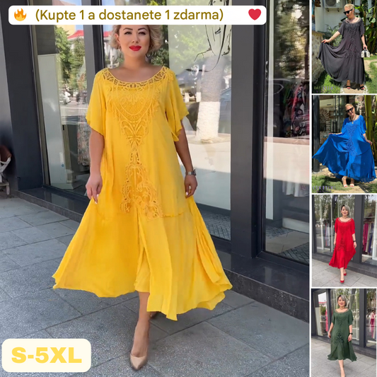 🔥❤️【S-5XL】nové šaty, plus size, pohodlné a volné🔥Vynikající kvalita👌Perfektně padnou všem typům postav👌
