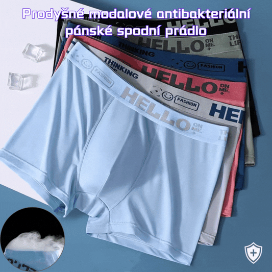 🔥【6dílná sada】🧊 49% sleva poslední den---Antibakteriální, konvexní modální pánské boxerky větší velikosti ze síťoviny ve tvaru U